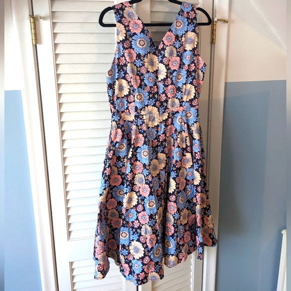 Eva Rose V-Neck Sleeveless Floral Dress XL - Picture 4 of 4